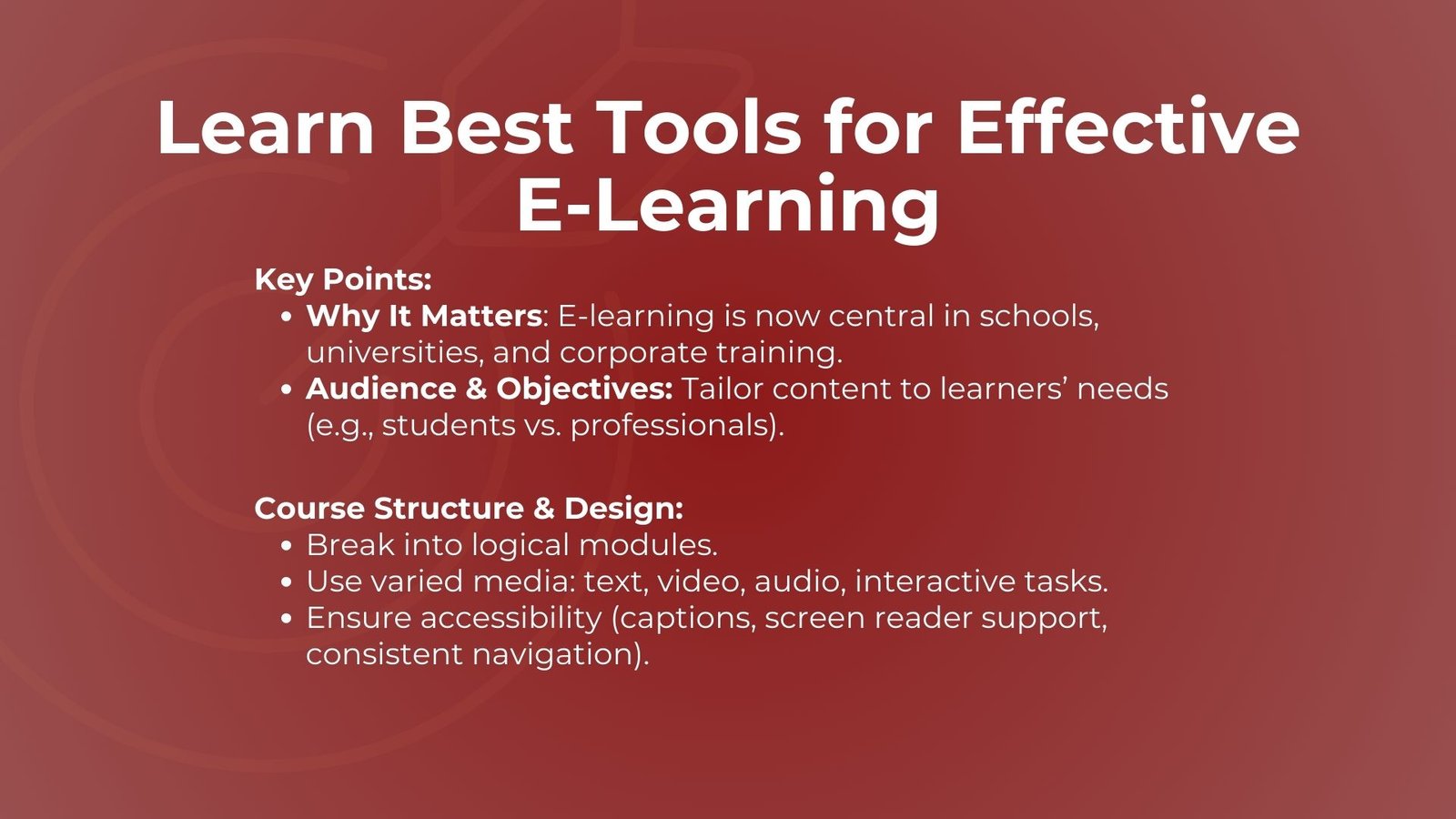 Best Tools for Easy E-Learning Content Creation