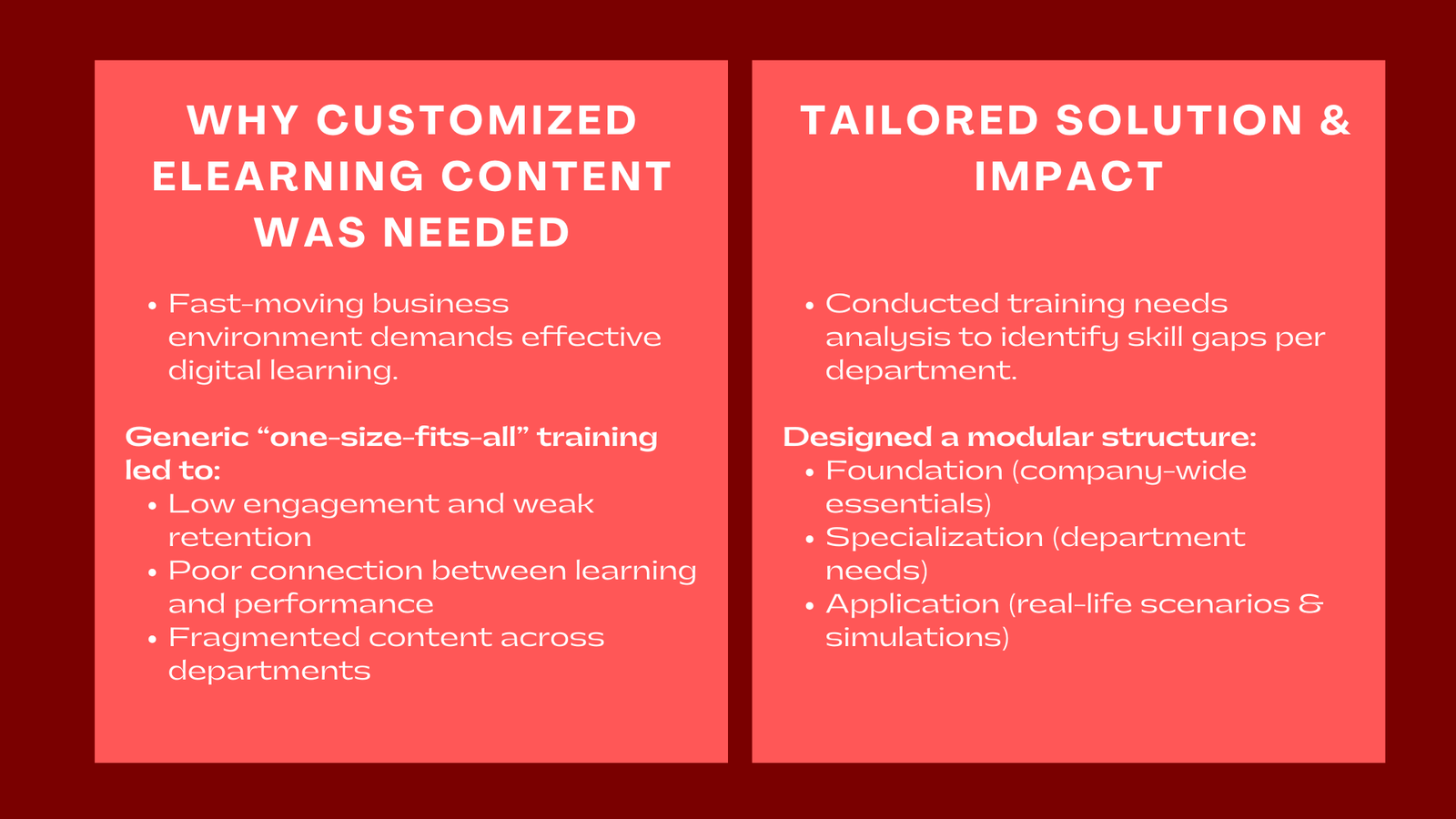 Case Study Successful Implementation of Customized eLearning Content